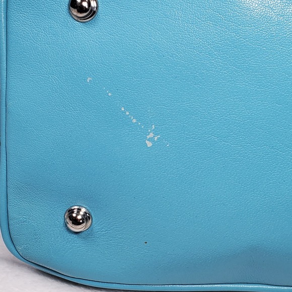 Rebecca Minkoff Mini MAB Purse Satchel Handbag Peacock Blue Leather Crossbody - Picture 5 of 8